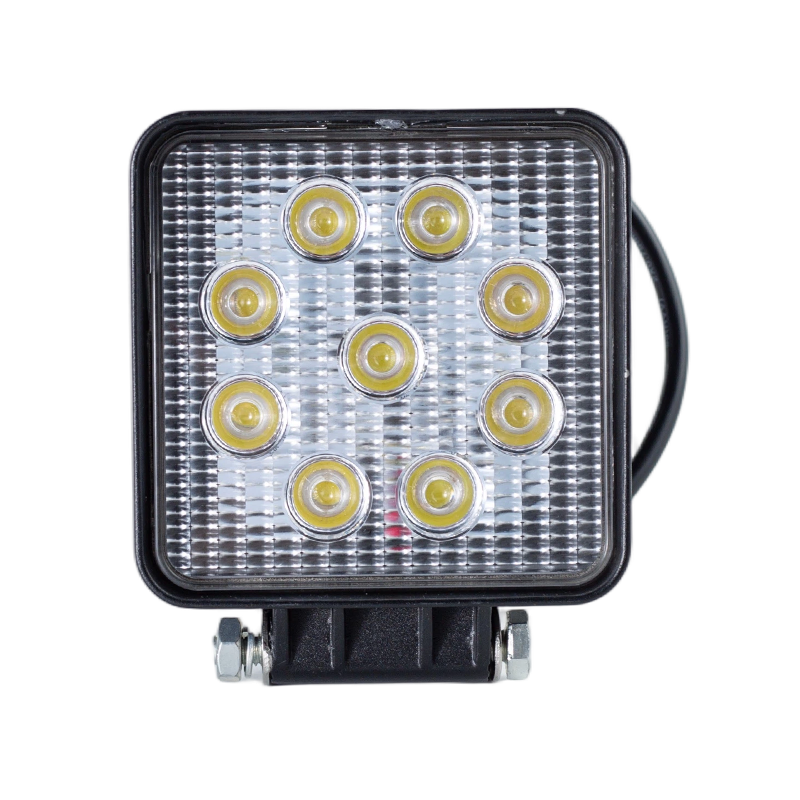 IP67 002 Luz de trabalho quadrada de 9 LED para serviço pesado para veículos industriais