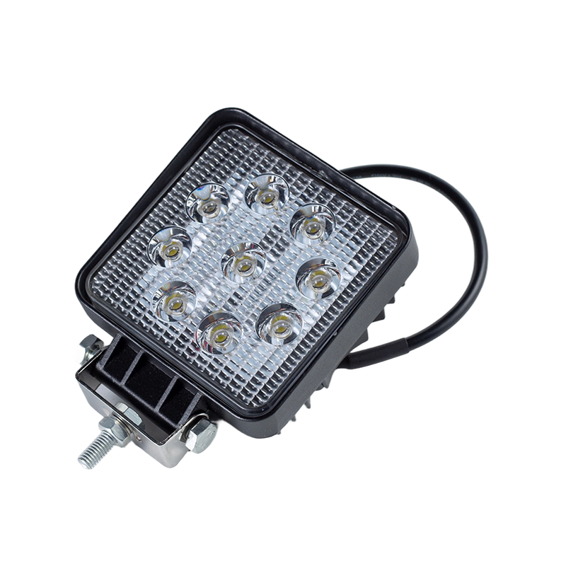 IP67 002 Luz de trabalho quadrada de 9 LED para serviço pesado para veículos industriais